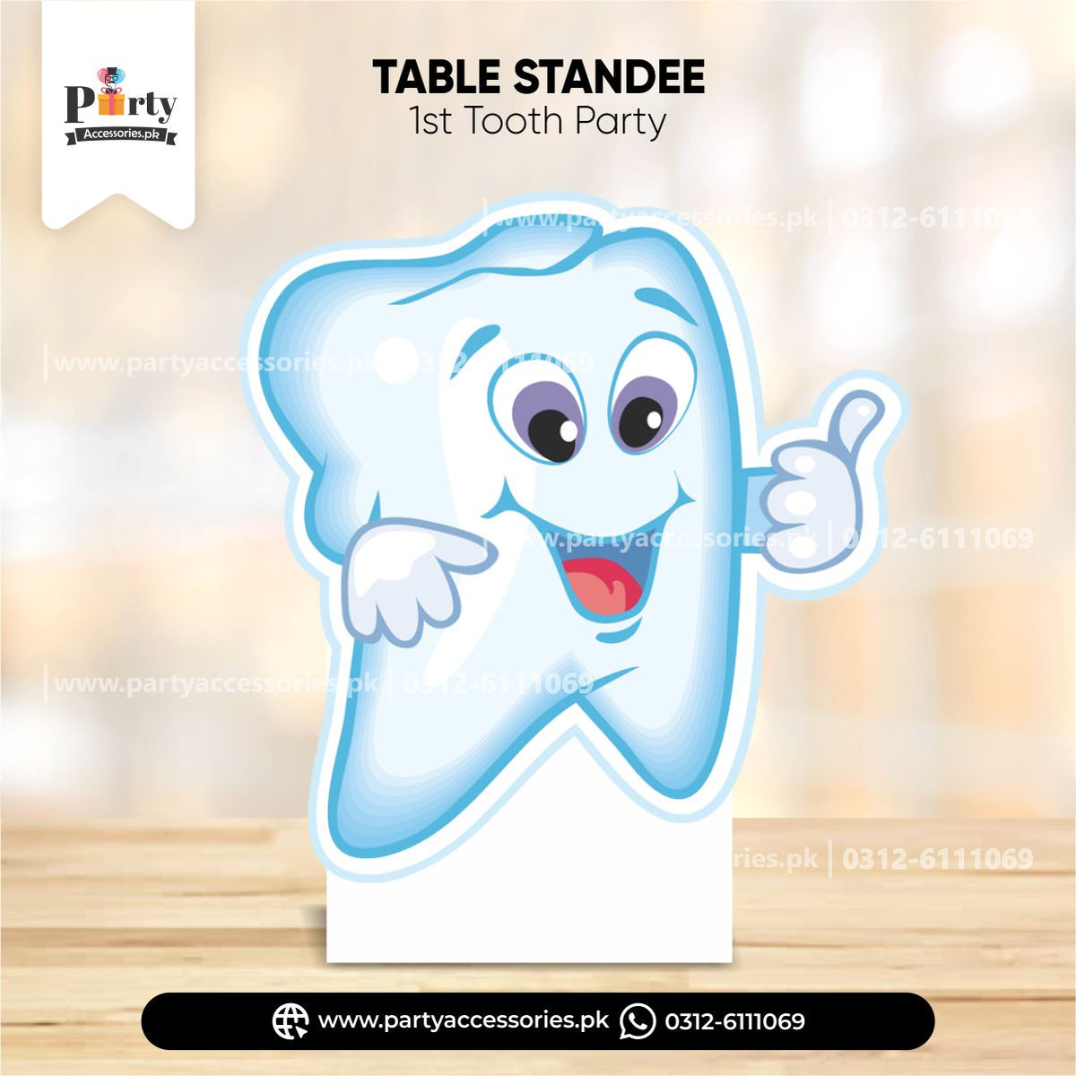 First tooth party Table decoration cutout standees – PartyAccessories.pk