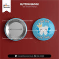 first tooth party button badge