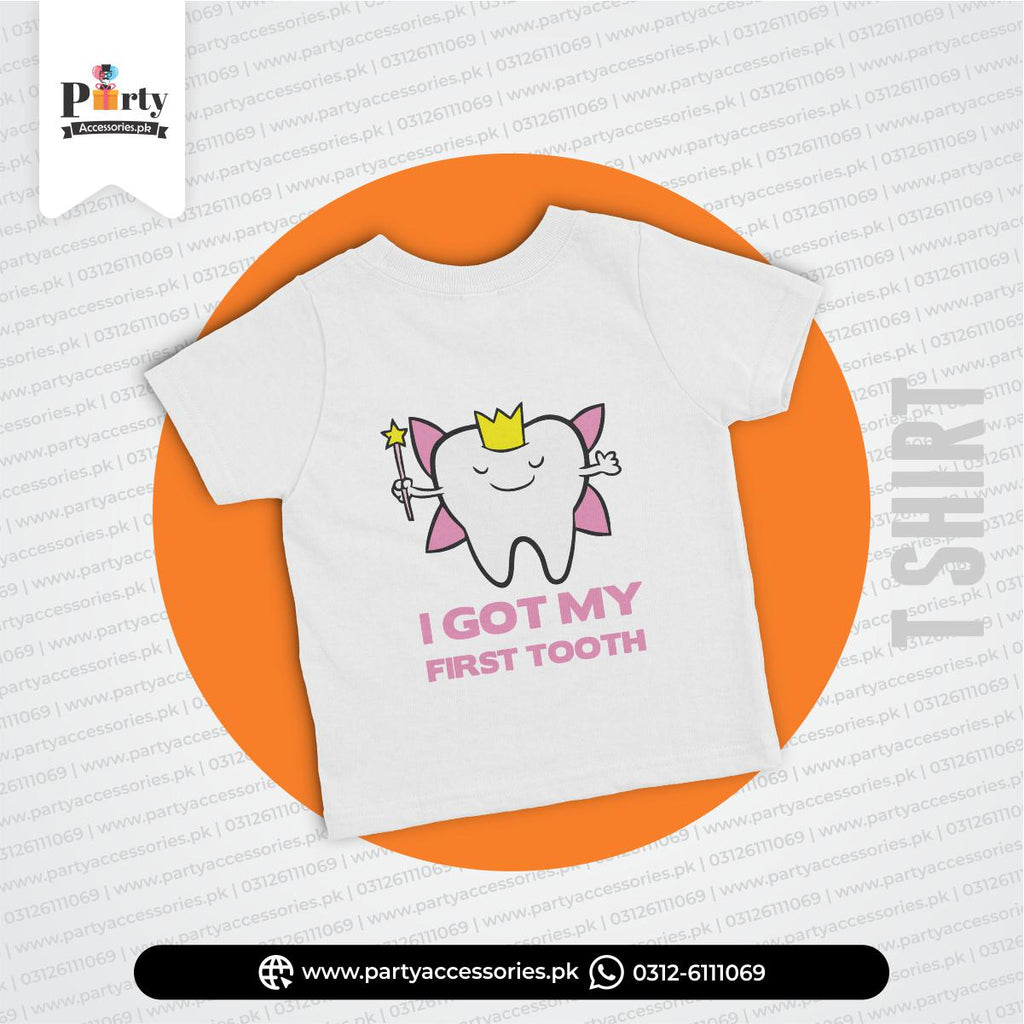 first tooth baby t shirt