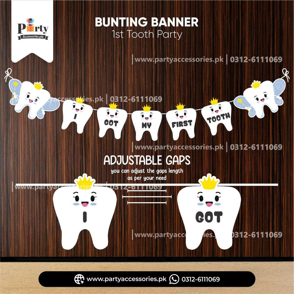 i got my first tooth banner 1st tooth celebration ideas