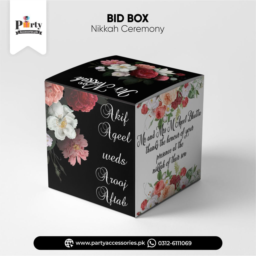 Bid boxes | customized wedding favors in cube form | Pack of 12