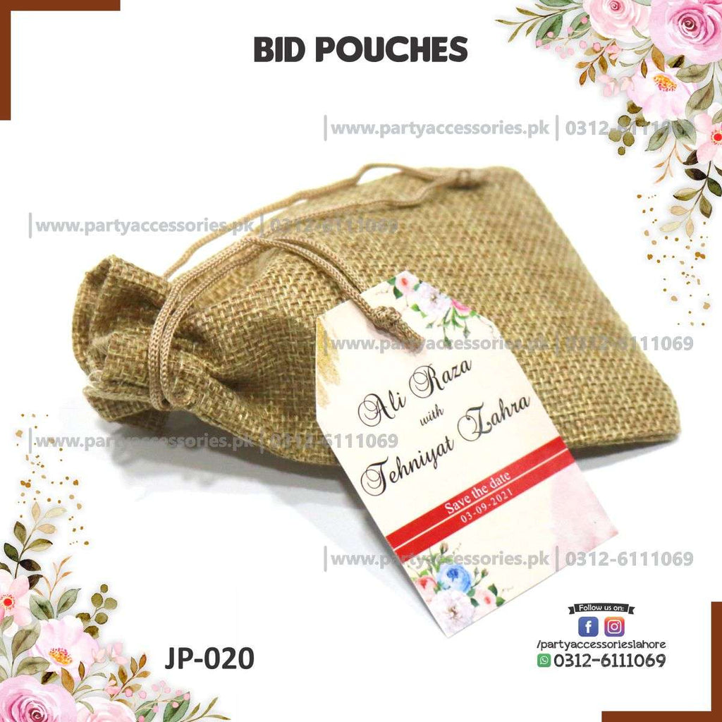 jute favor bags