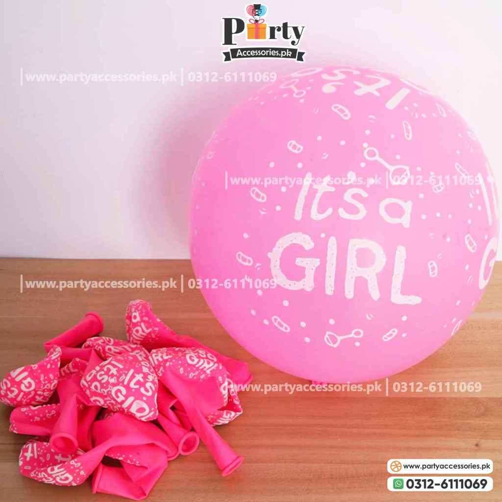 its a girl printed ballons pinterest ideas