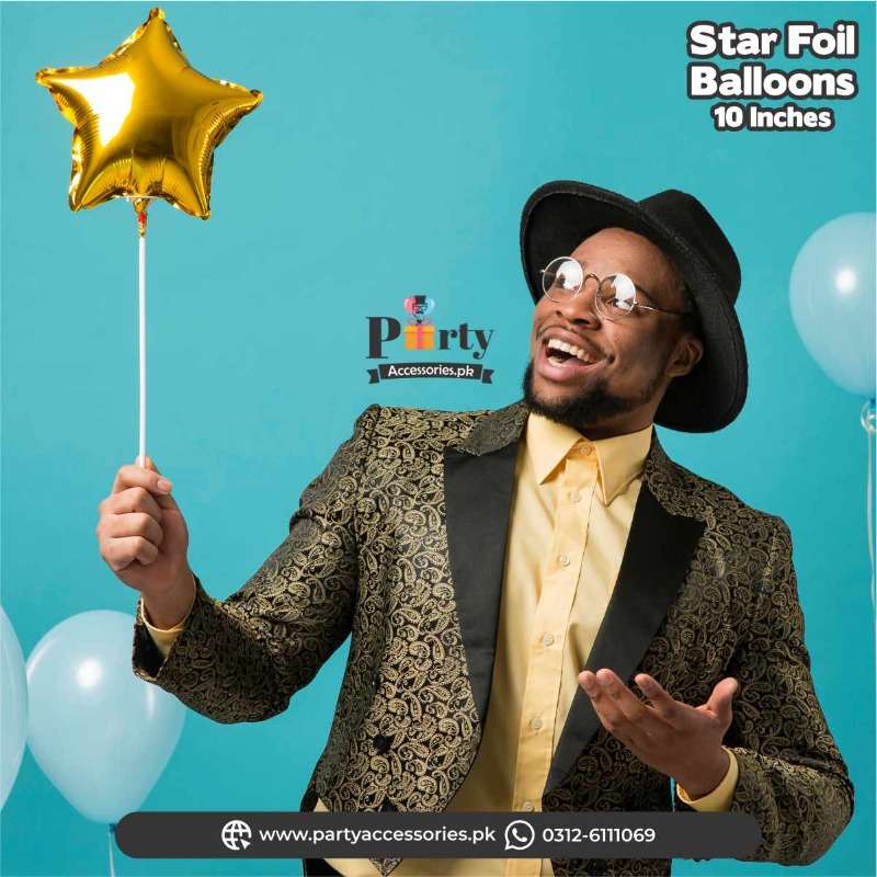 star shape foil balloons small 
