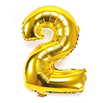 Golden Jumbo Number Foil Balloons – 42 Inch Party Decoration