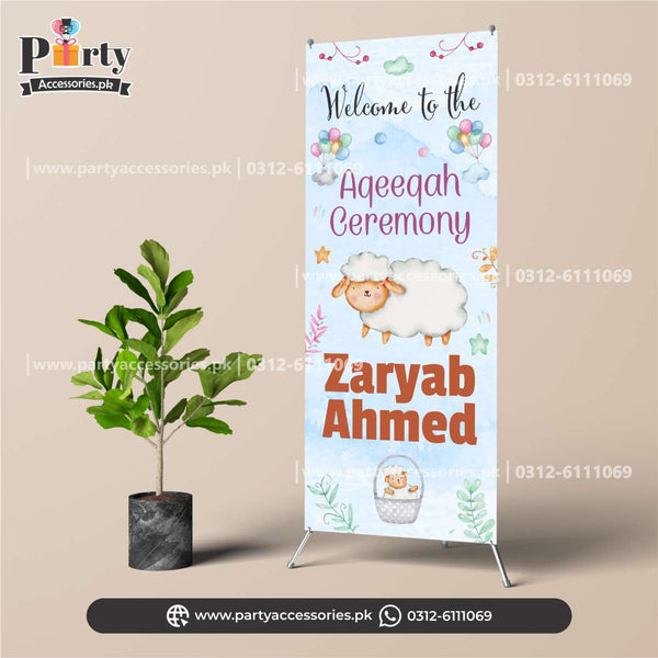 Aqeeqah decorations | Welcome Standee for Baby Boy aqiqah Party