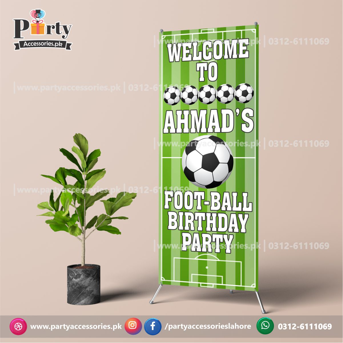 Customized Welcome Standee in Football Theme Birthday Party ...