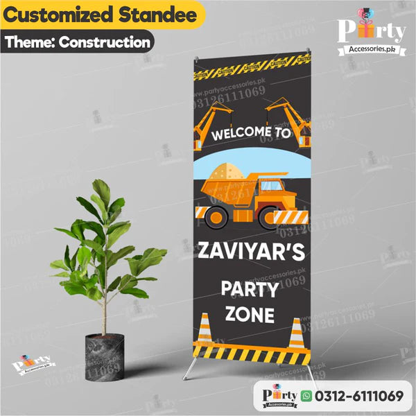 Construction theme party decorations | Customized Welcome Standee