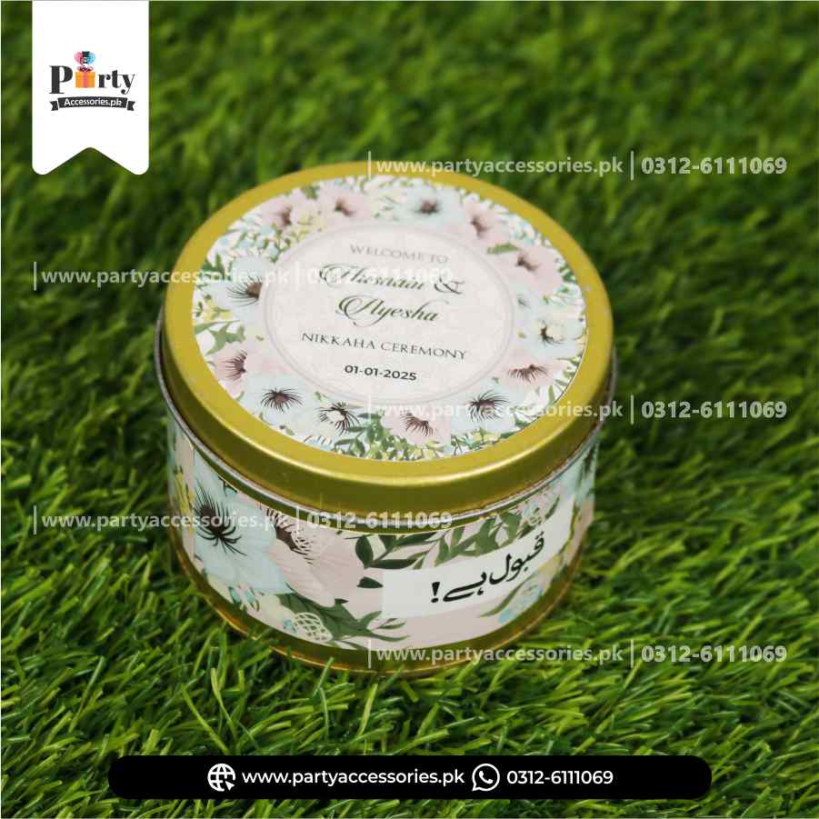 tin wedding favors return gifts