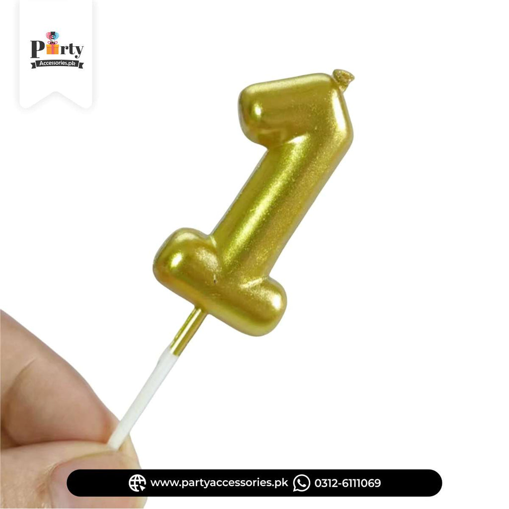 chrome finished number candle 