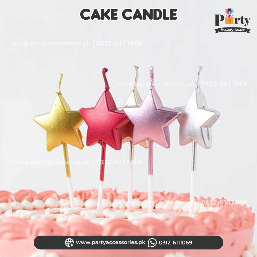 star candles for birthday cake
