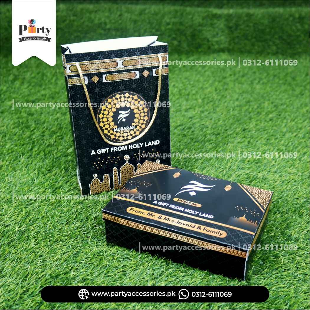 Customized Hajj Tabaruk formal box Packaging | Hajj Giveaway corporate boxes