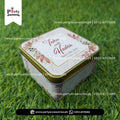 Customized Tin Boxes for Wedding Favors : Personalized Tin Bid Boxes with Names | Pack of 12