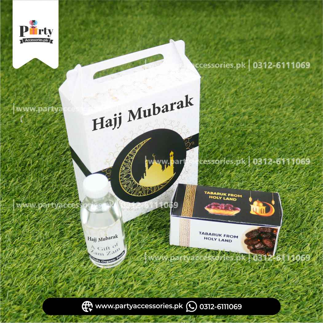 Hajj Tabarrok Distribution Boxes | Hajj Giveaway Boxes in White ...