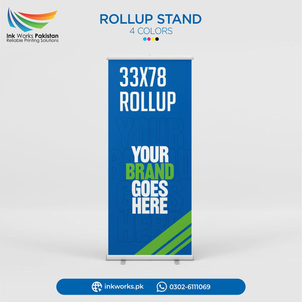 Roll up standee for corporate display