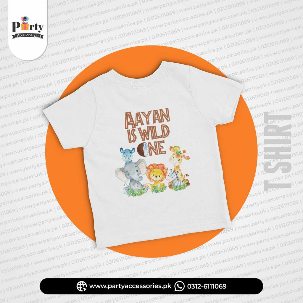 Wild One Theme Customized Kids T-Shirts For Birthday Parties