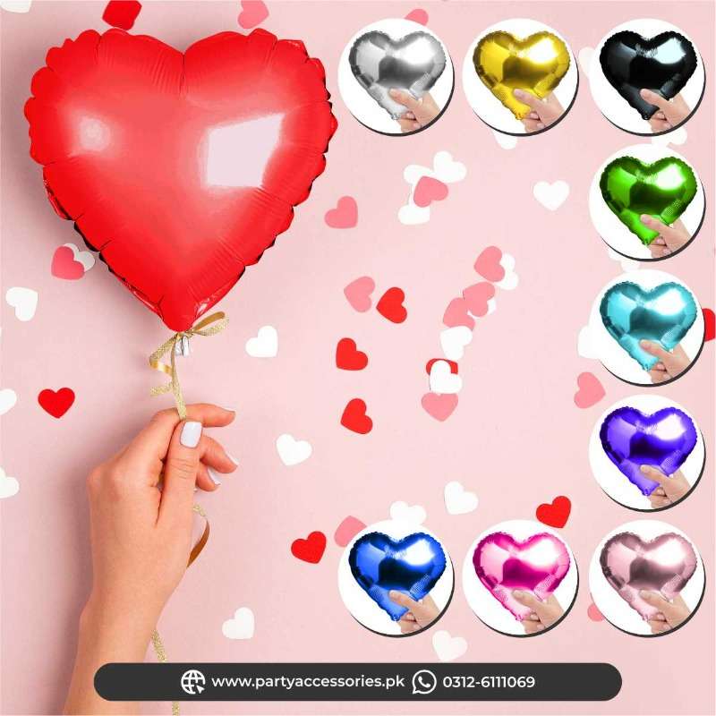 heart shape foil balloons small 