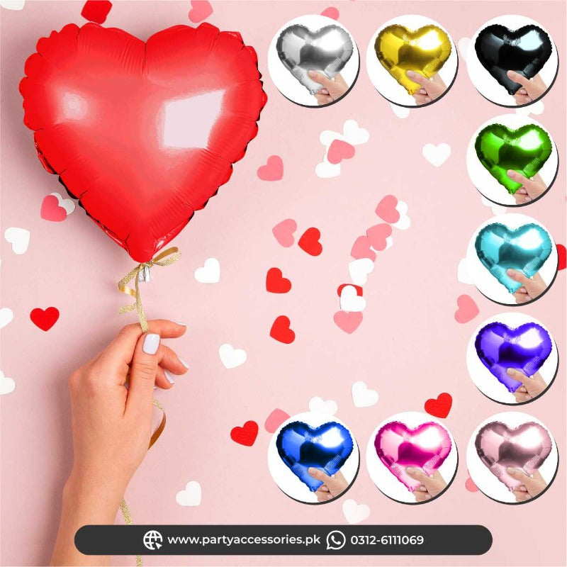 heart shape foil balloons small 