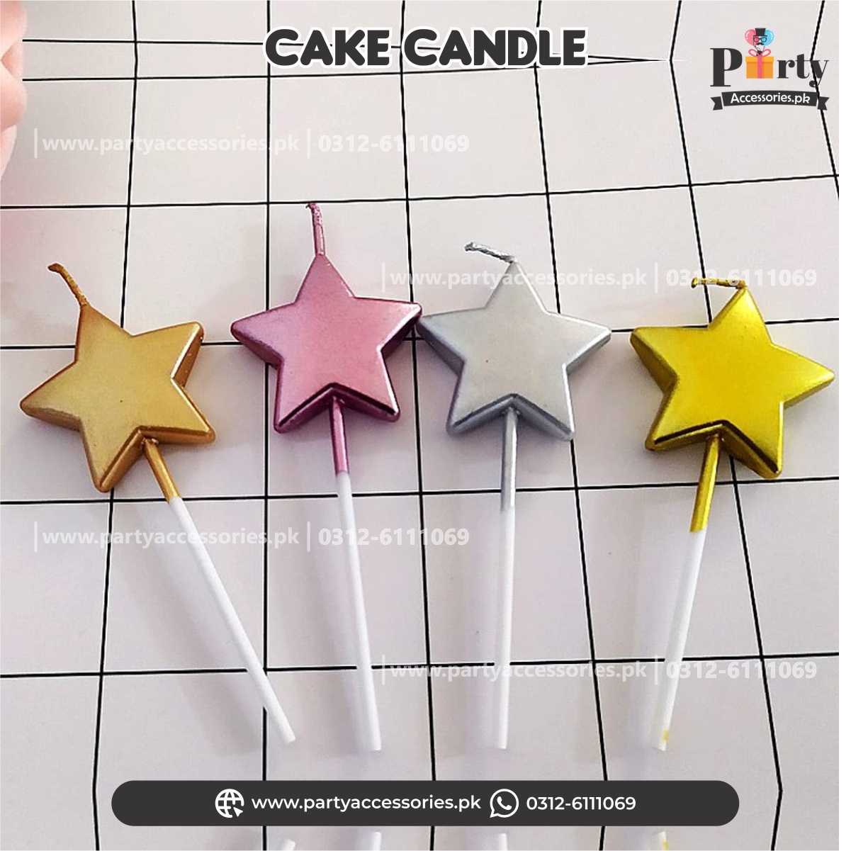 star shape cake topper candle