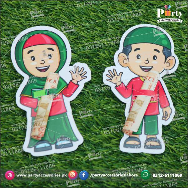 Eidi Giveaway Cards envelope boy girl shape | Pack of 12