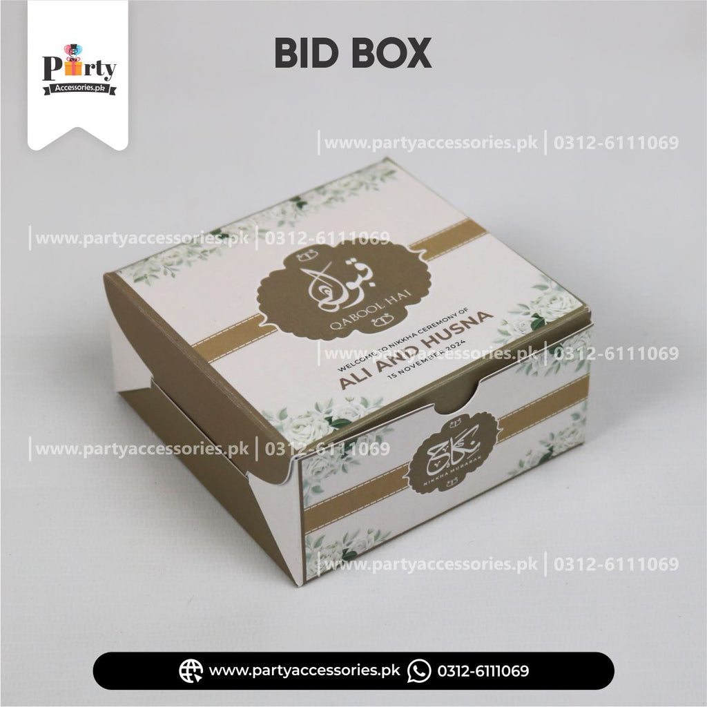 Bidh boxes | wedding favors 4x4 methai boxes | Pack of 12