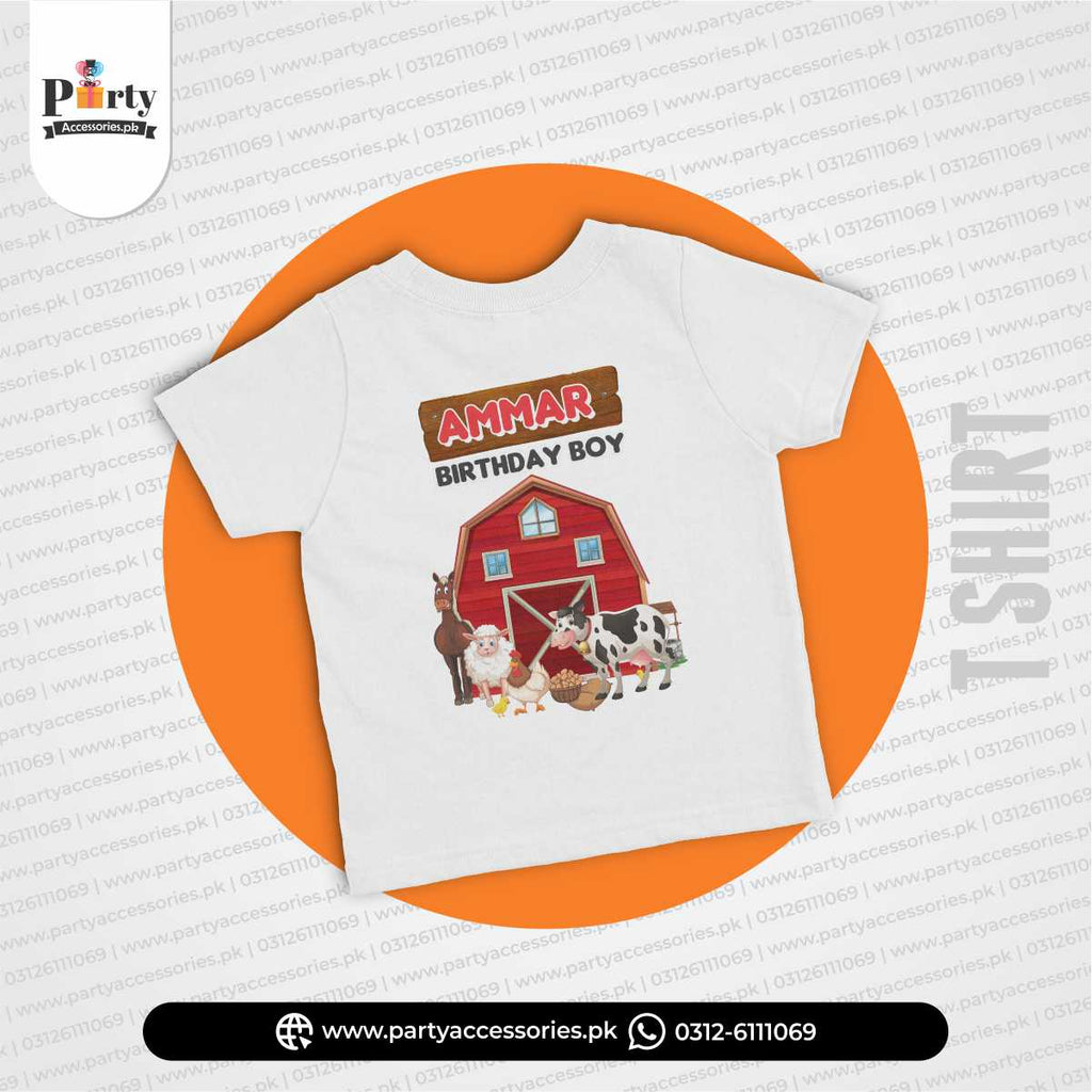 farm animal theme t shirt