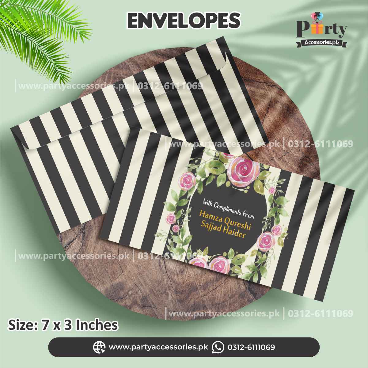 Money Envelopes Customized with Name (Pack of 12)