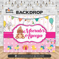 Aqiqah celebration ideas | personalized backdrop for baby girl aqeeqah