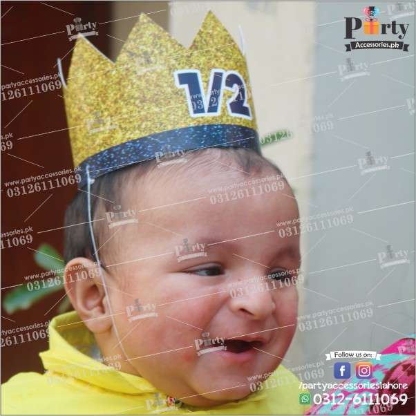 HALF BIRTHDAY BOY THEME CUSTOMIZED CAPP 
