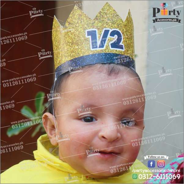 HALF BIRHTDAY BOY CROWN CAP 
