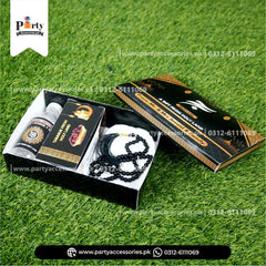 6 Boxes - 6 date box - 6 bottles - 6 tasbeeh - 6 caps