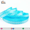 Blue Dotted satin ribbon 30 feet Roll