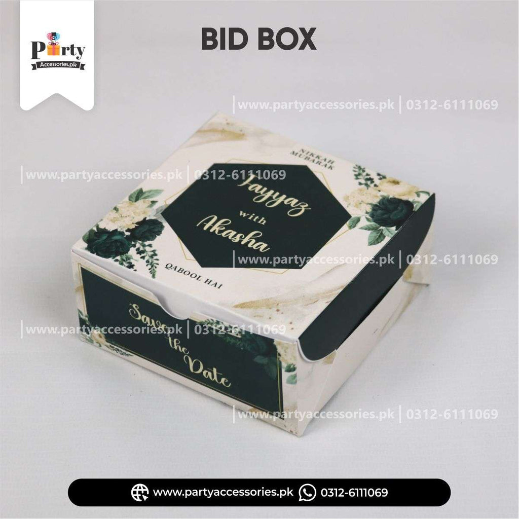 Bidh boxes | wedding favors 4x4 methai boxes | Pack of 12