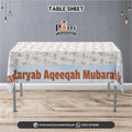 Aqeeqa Decoration ideas table sheet customized 