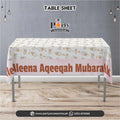 Aqiqah decorations | Personalized table top sheet cover for Baby girl aqeeqah
