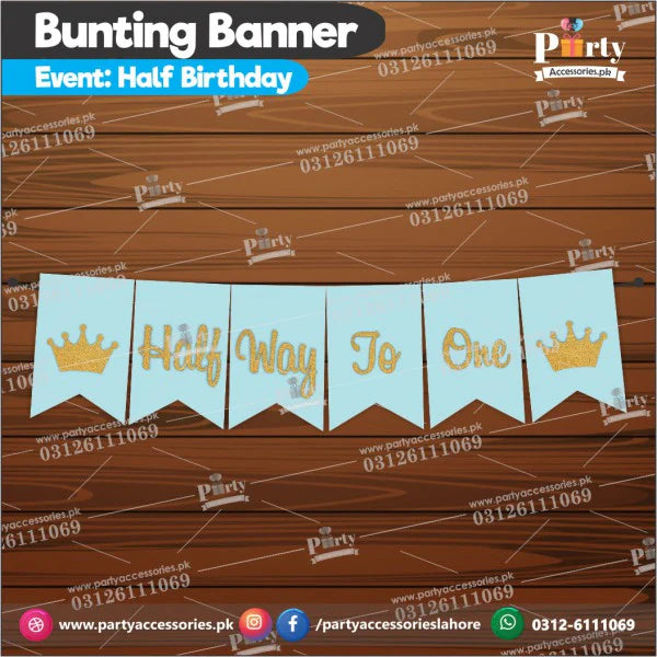 half birthday banner for baby boy 