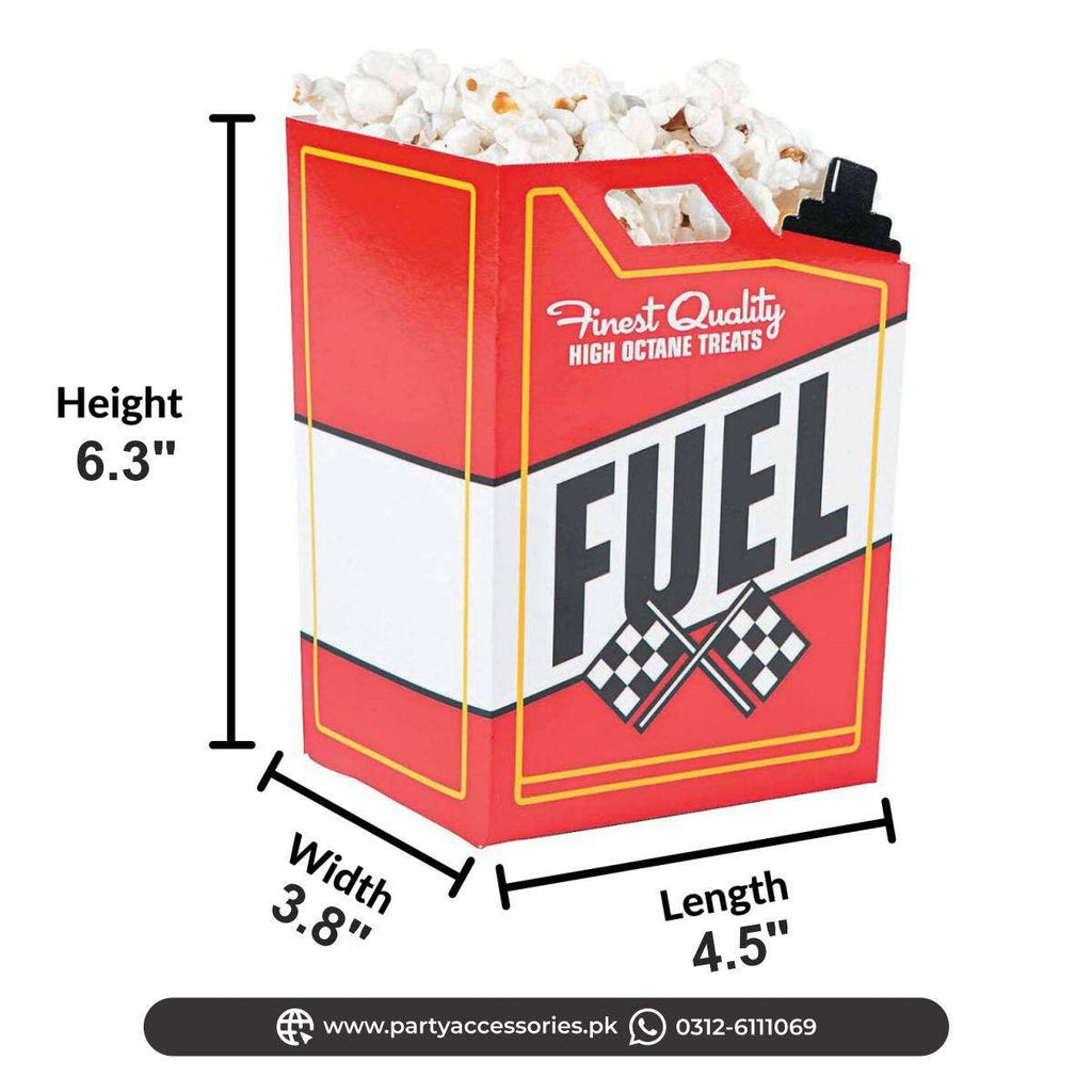 Race Car Fuel Can Goody Popcorn Favor boxes | Pack of 6