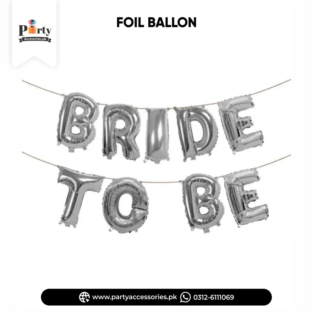 bride to be foil balloons 