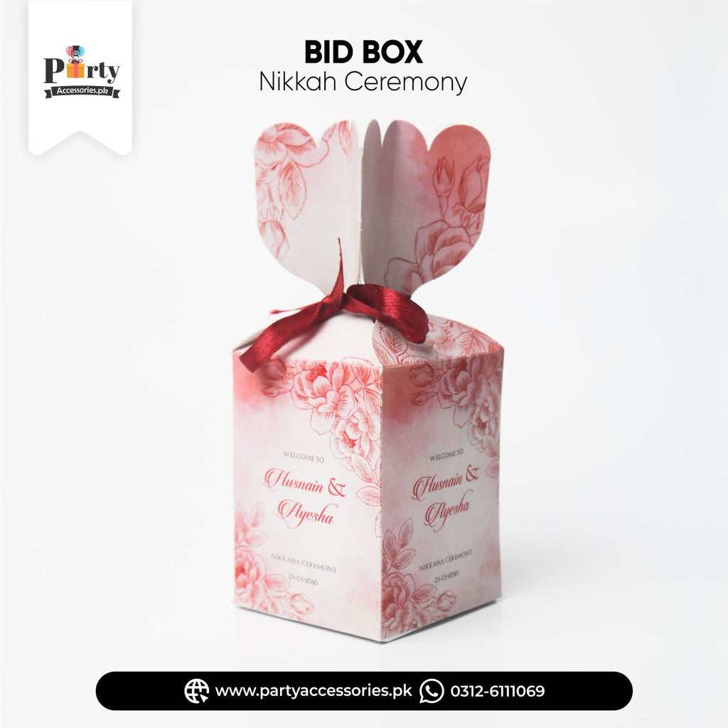 bidh boxes for nikah wedding