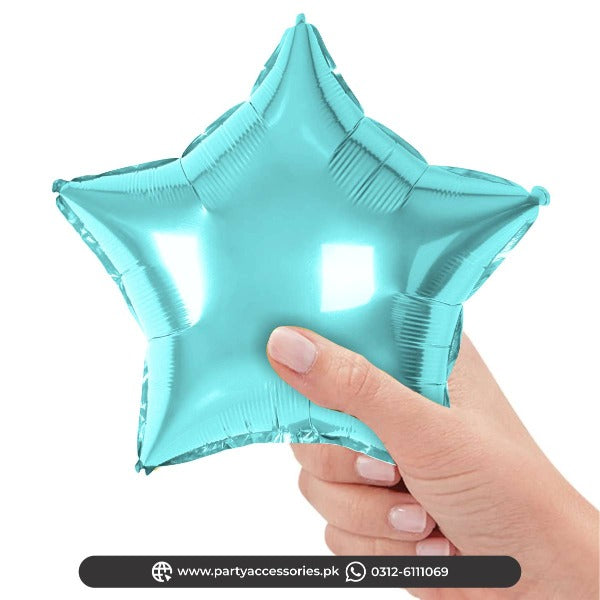 small star foil balloon in blue