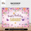 Customized Butterfly Theme Backdrop
