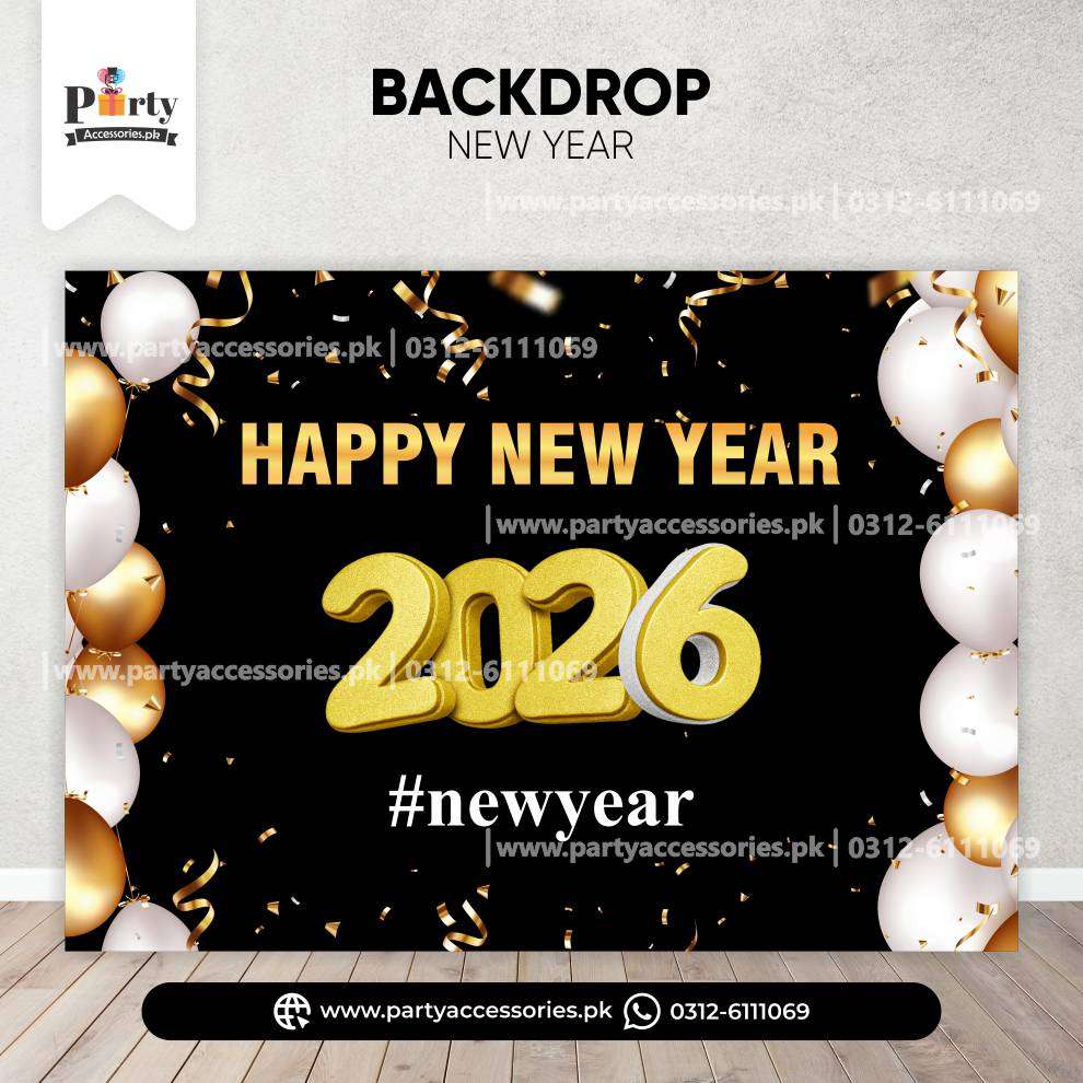 new year party backdrop for 2026 