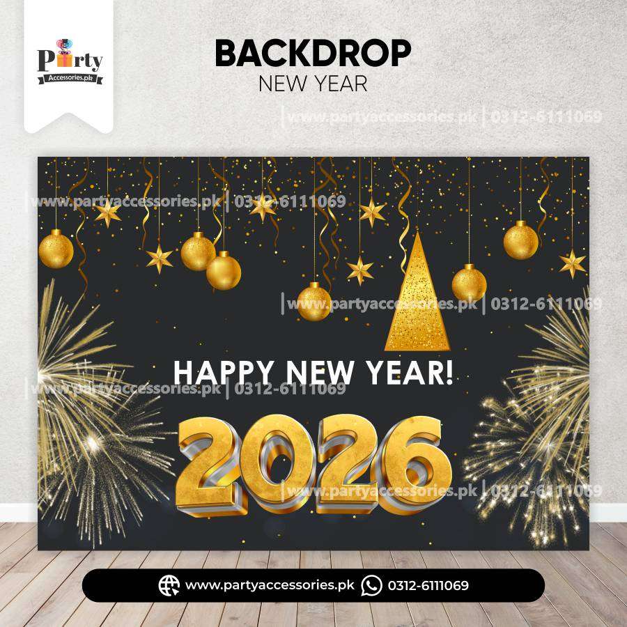 2026 new year party backdrop