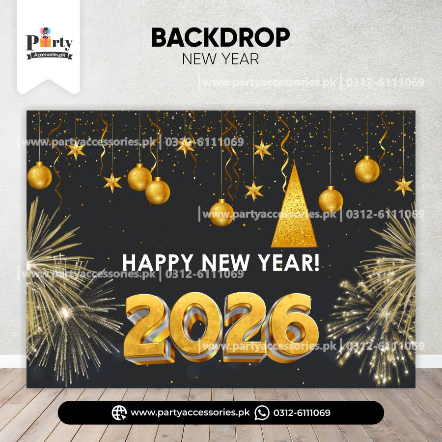 2026 new year party backdrop