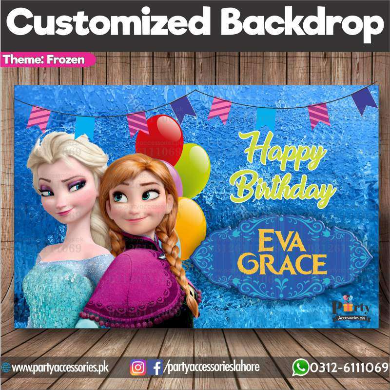 Customized Frozen Theme Birthday Party Backdrop  pinterest images