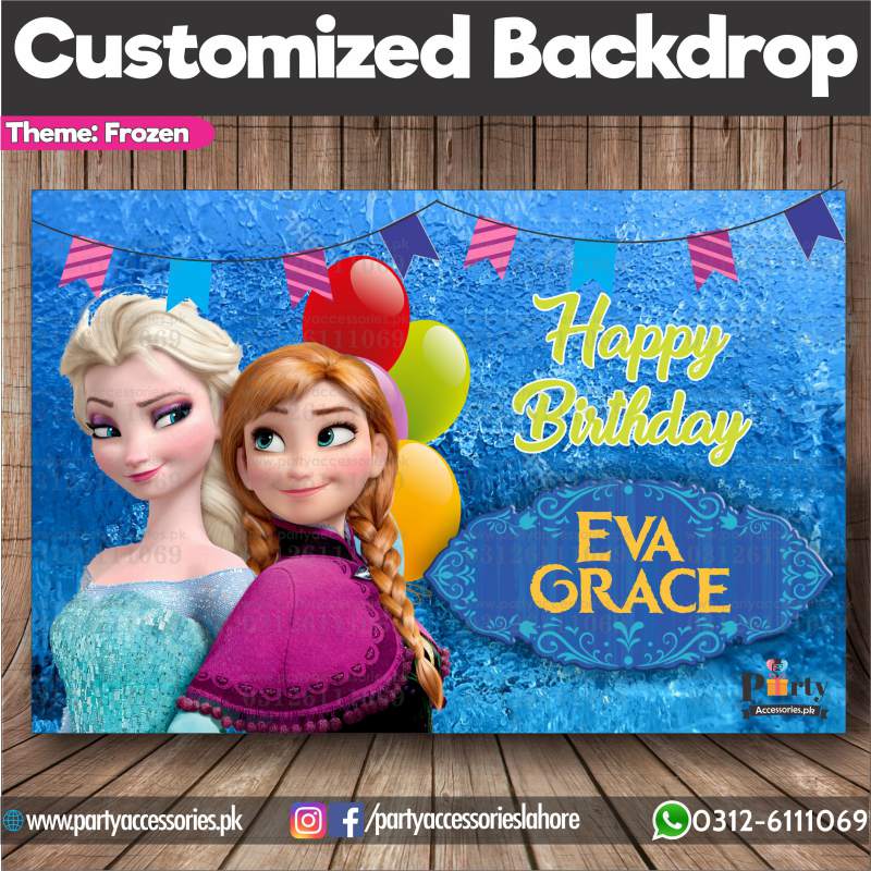Customized Frozen Theme Birthday Party Backdrop  pinterest images