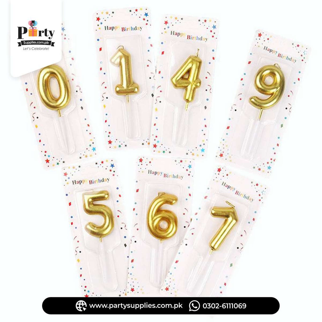 Special occasion number cake candles
