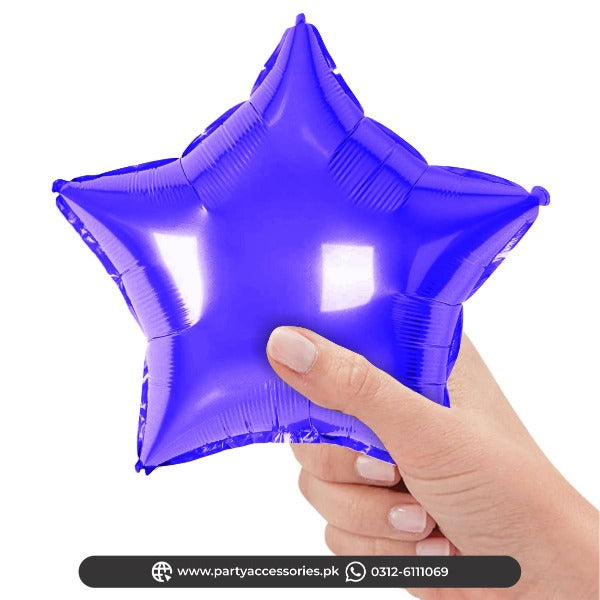small star foil balloon dark blue