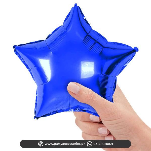 small star foil balloon royal blue