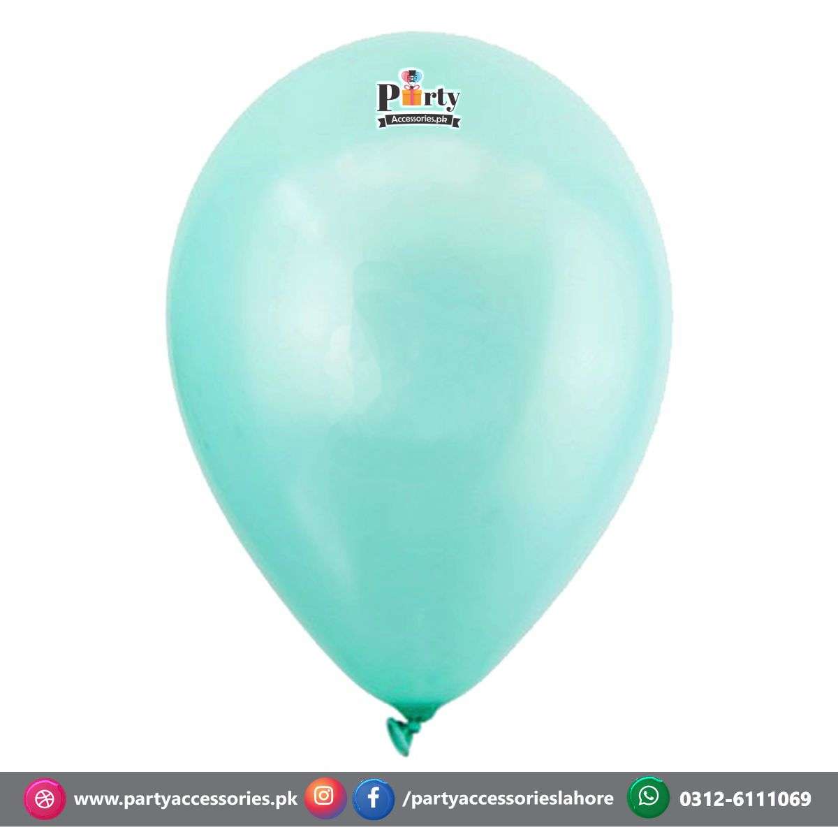 Pastel plain blue color balloons